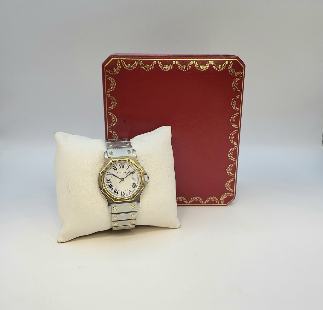 Orologio Cartier Santos Octagon acciaio