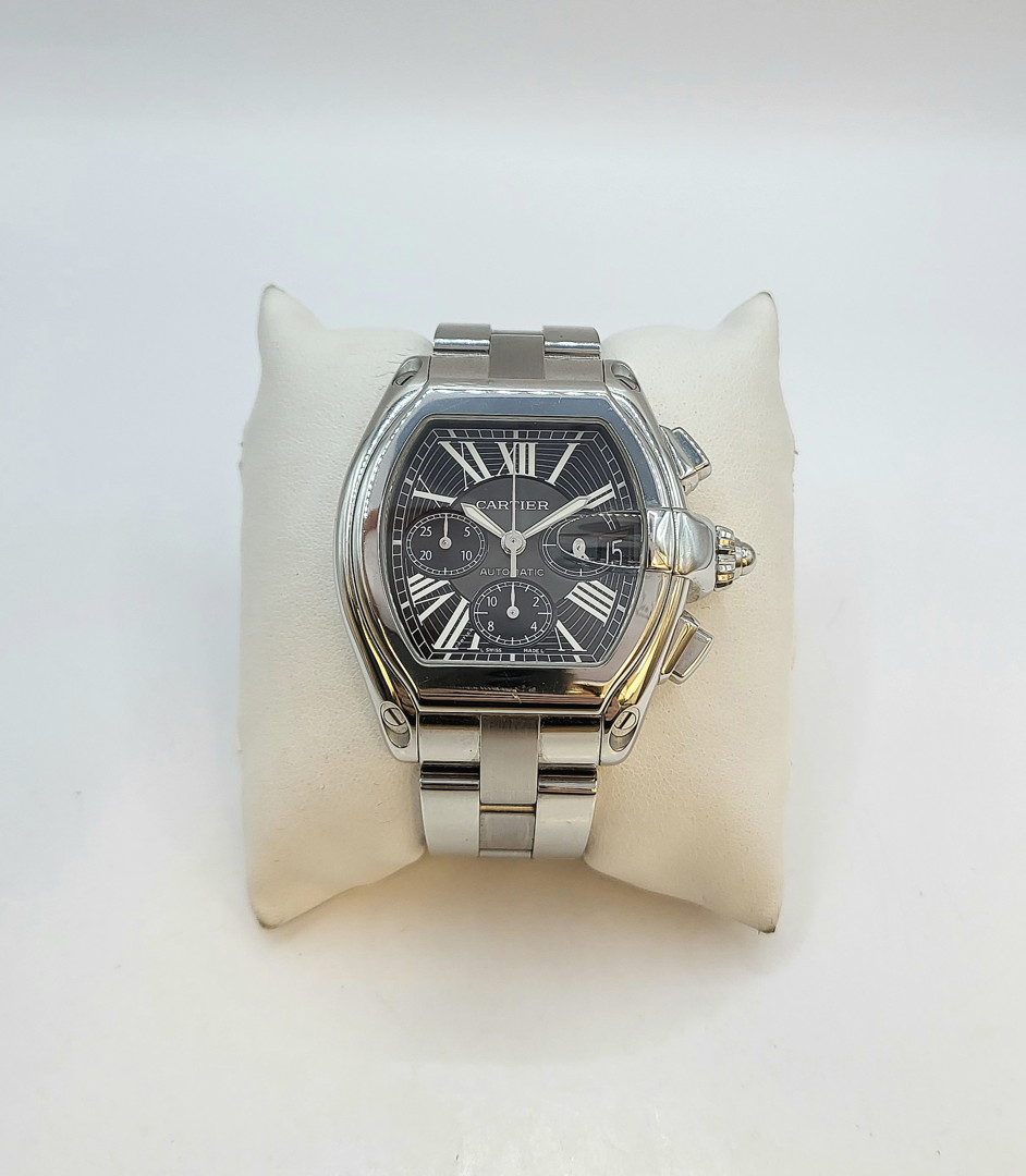 Cronografo Cartier Roadster acciaio 