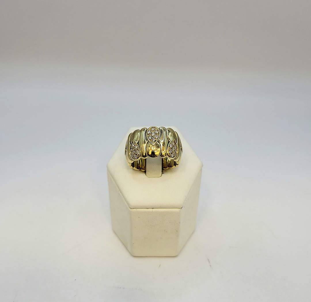 Anello oro diamantini