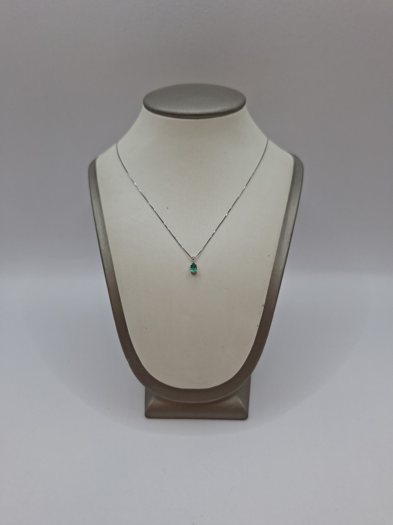 Catenina con ciondolo oro pietra diamantini