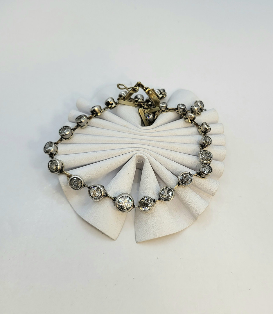 Collana oro argento diamanti