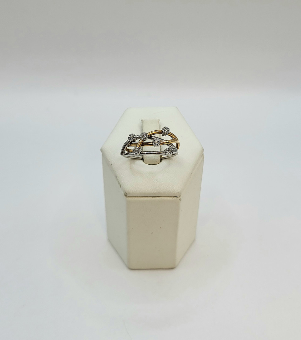 Anello oro diamantini