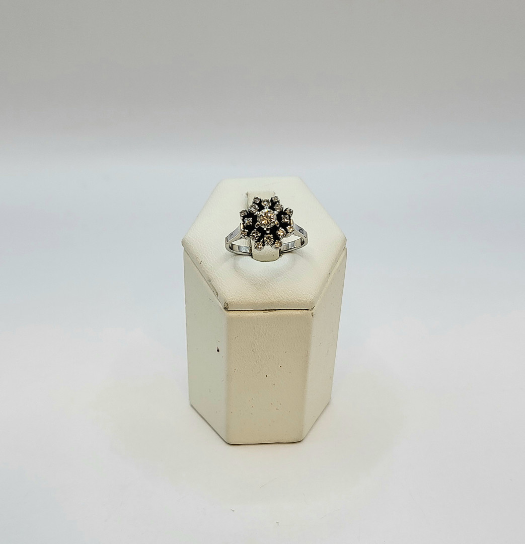 Anello oro diamantini