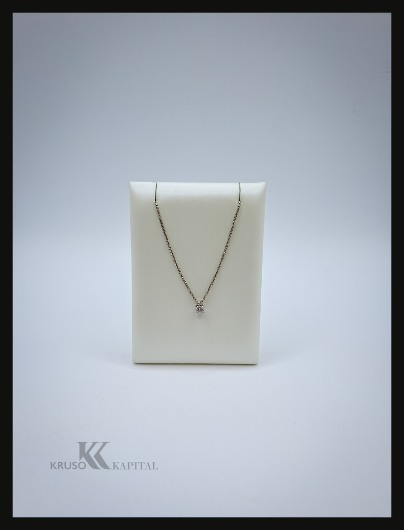 Collana ciondolo oro argento diamante