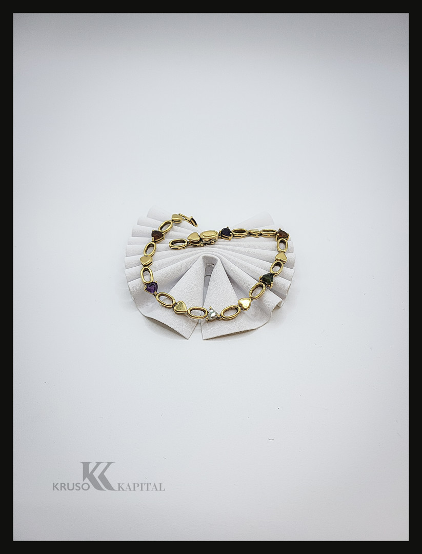 Bracciale oro diamante pietre