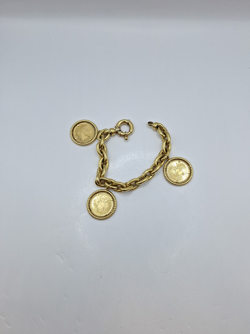 Bracciale con ciondoli oro 
