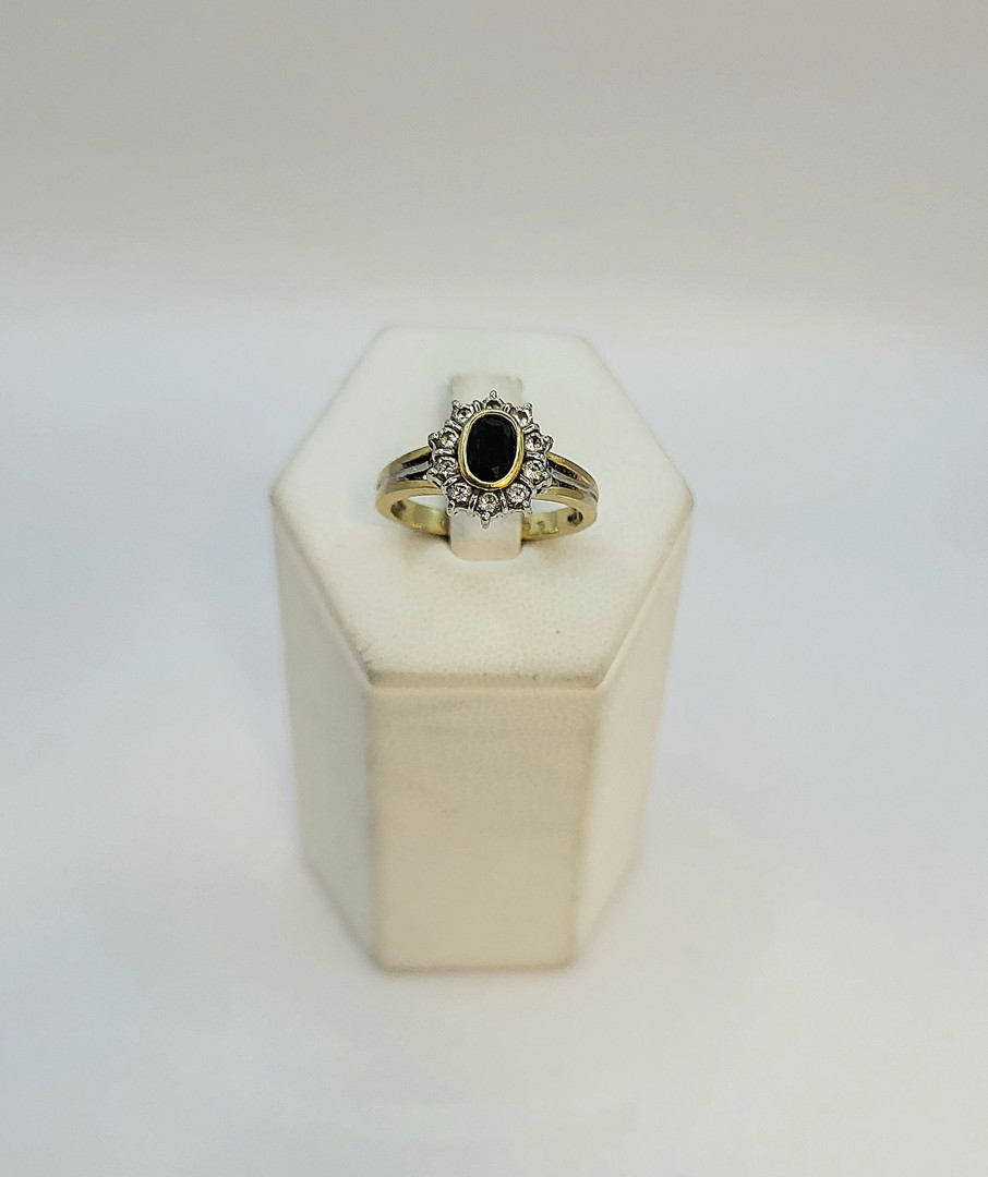 Anello oro diamanti pietra