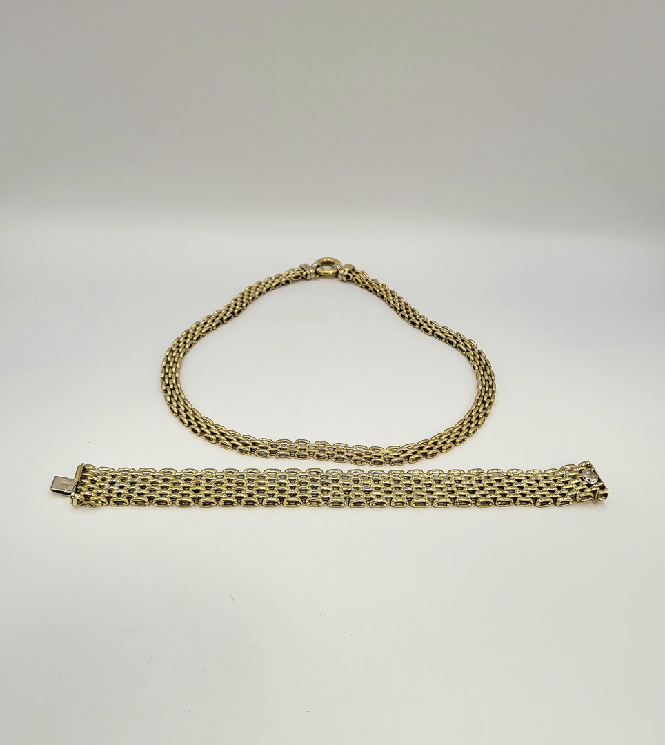 Bracciale e collana oro