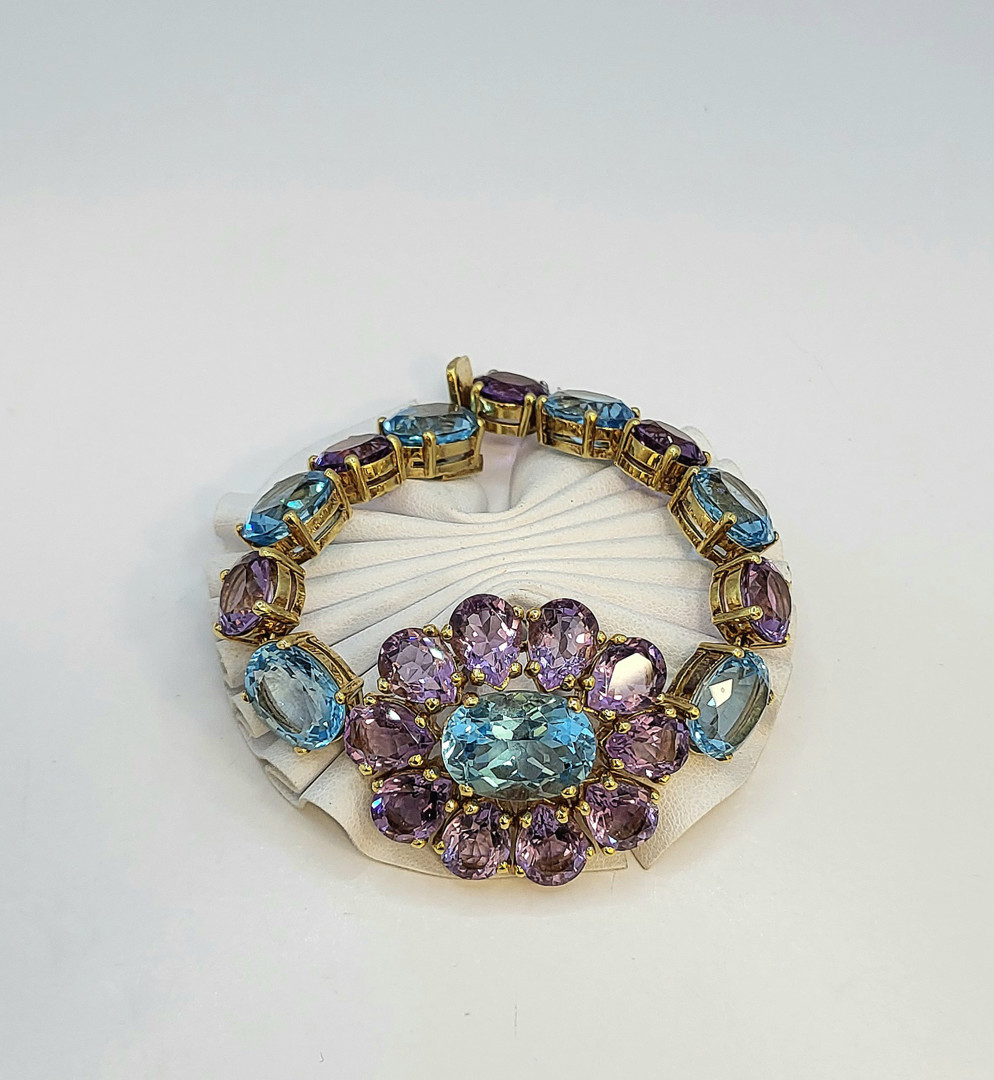 Bracciale oro pietre