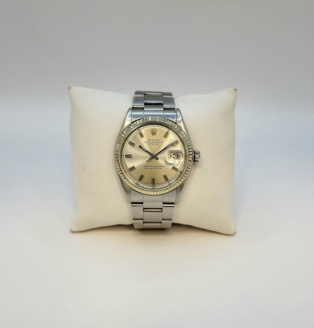 Bracciale con orologio acciaio Rolex Datejust automatico