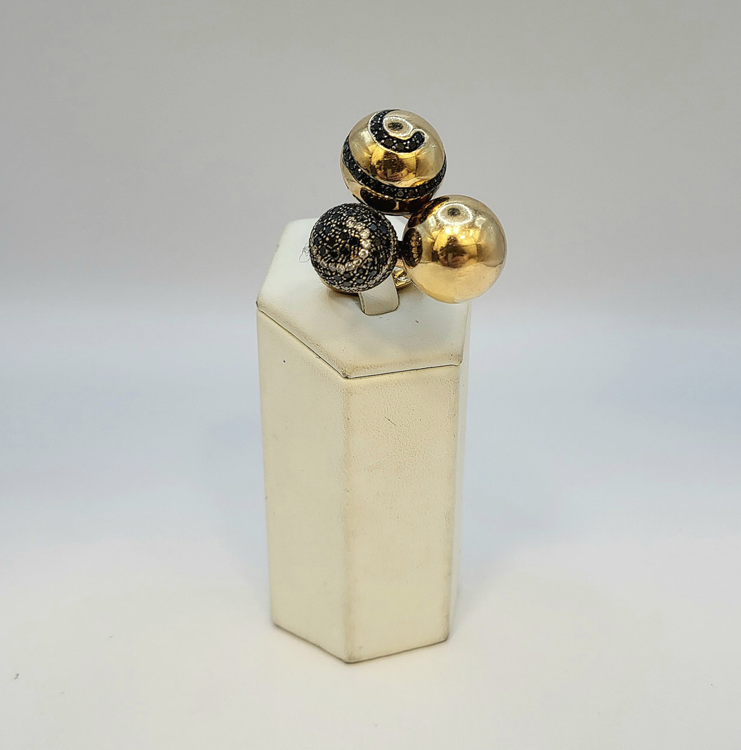 Anello oro diamantini