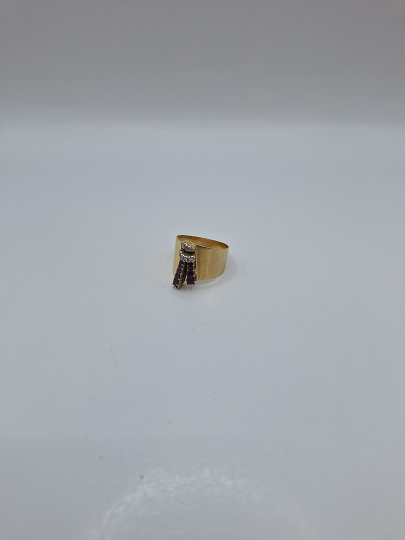 Anello oro pietre diamantini