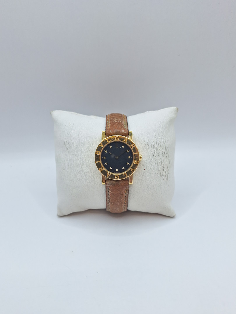Orologio cassa e fibbia oro Bulgari BB 26 Gl quadrante con diamanti