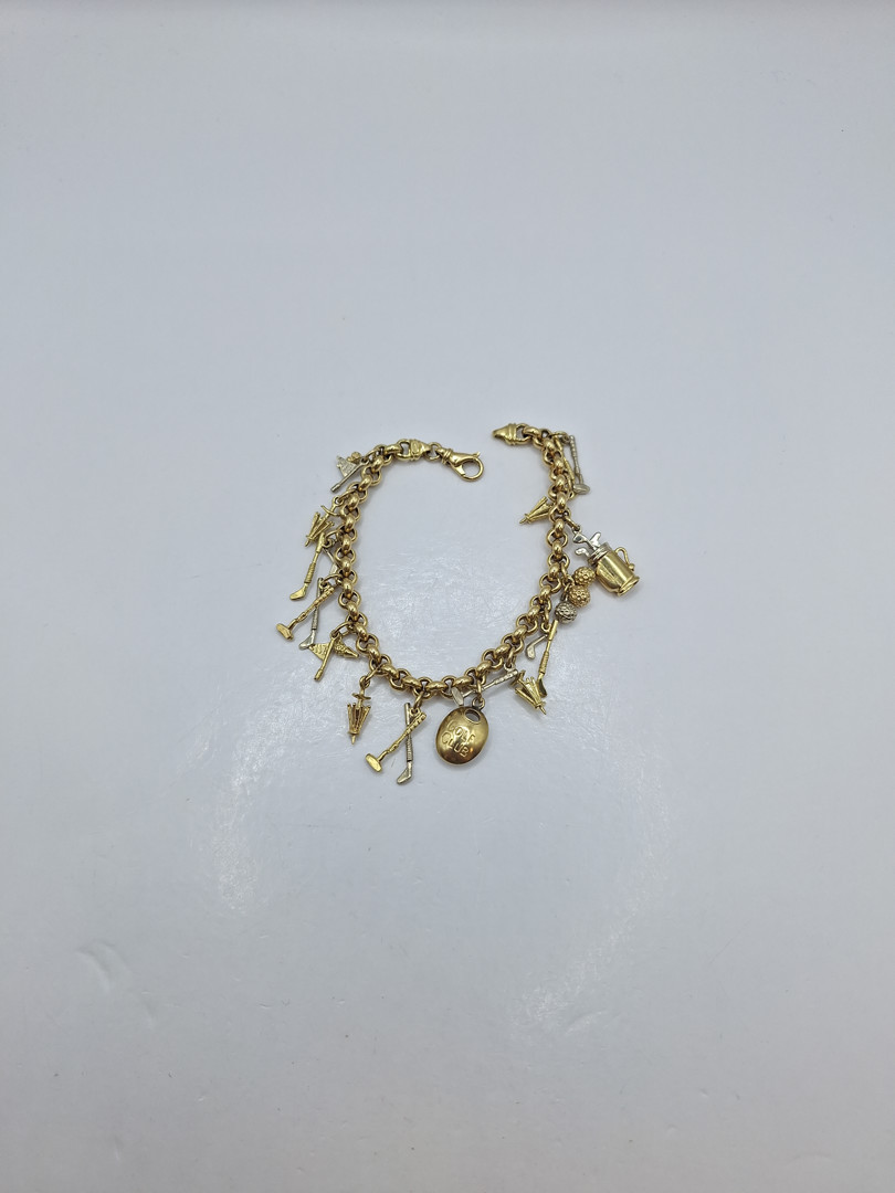 Bracciale con ciondoli oro
