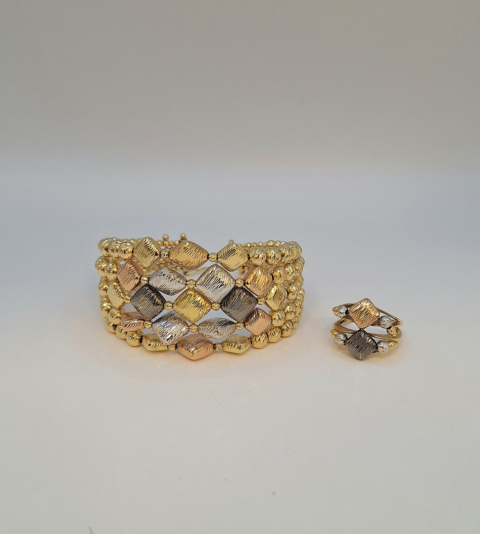 Bracciale e anello oro