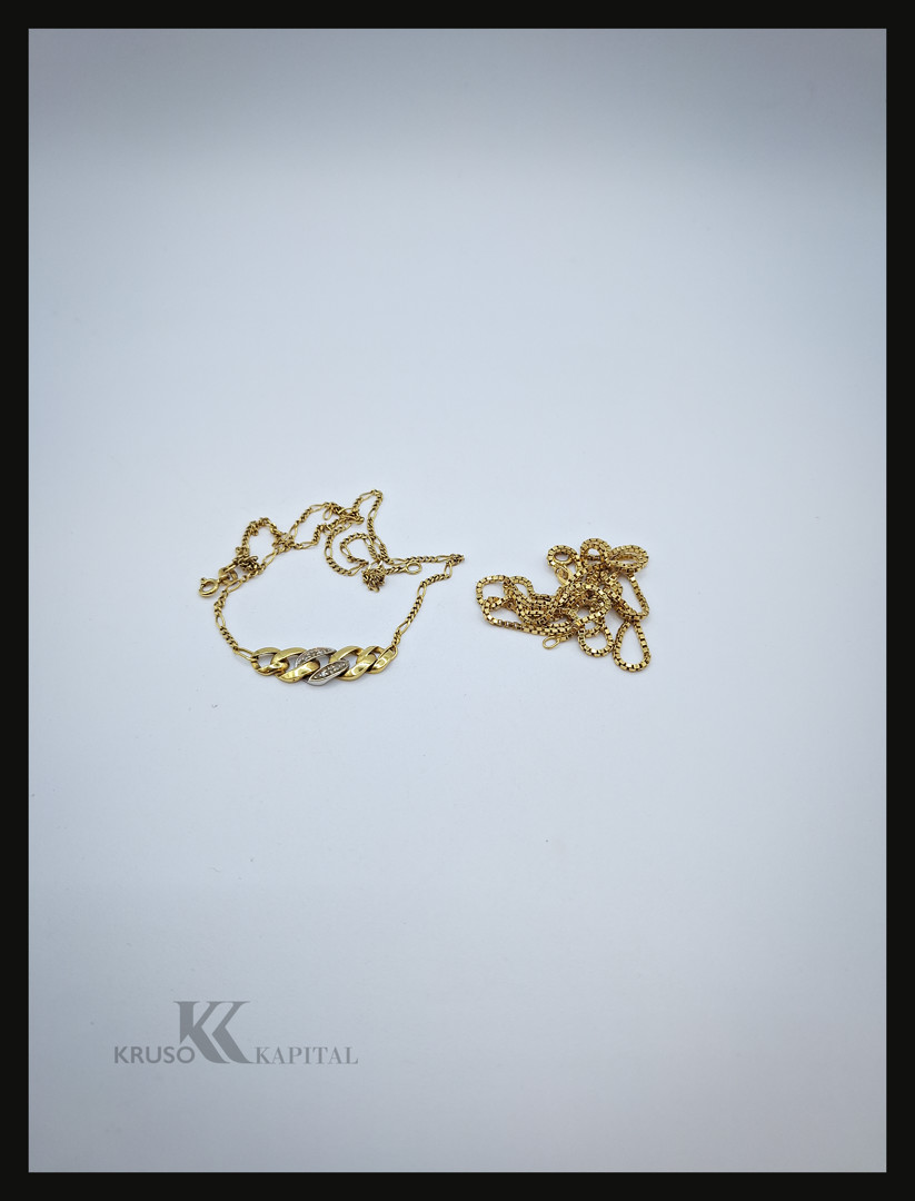 Due collane oro diamanti