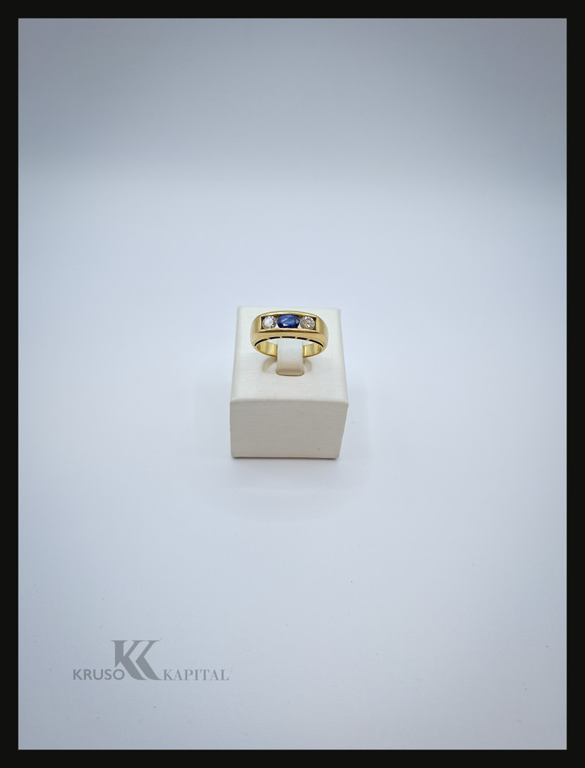 Anello oro diamanti pietra