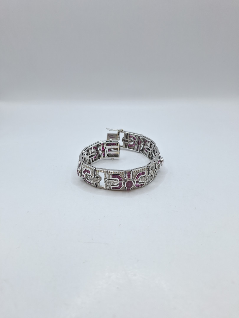 Bracciale oro pietre diamanti 
