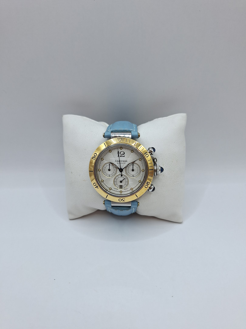 Cronografo acciaio/oro Cartier Pasha 