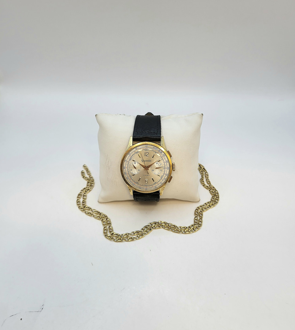 Collana e cronografo oro metallo 