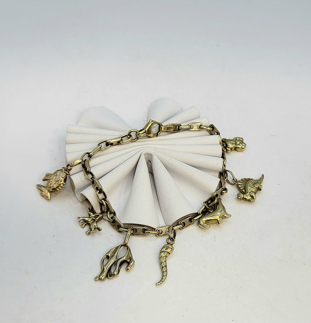 Bracciale con ciondoli oro