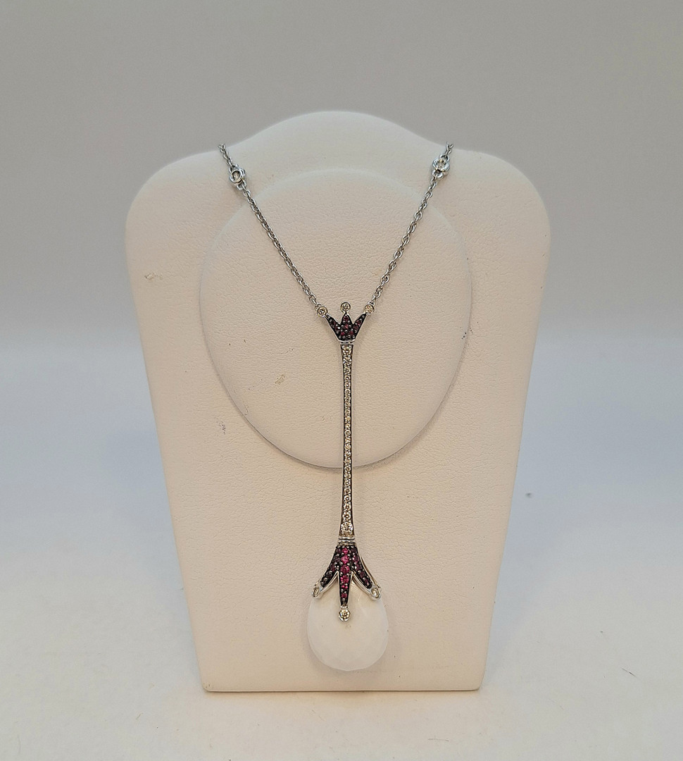 Collana oro diamantini pietre