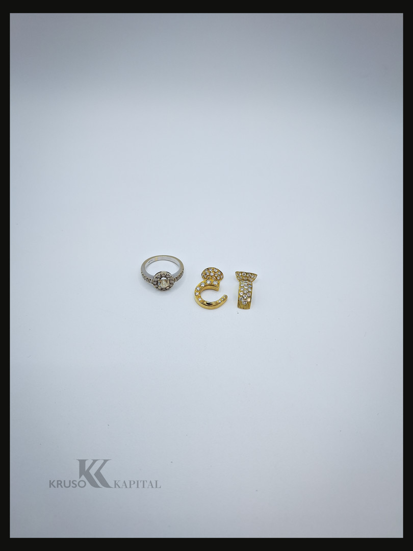 Anello fermaglio oro diamanti