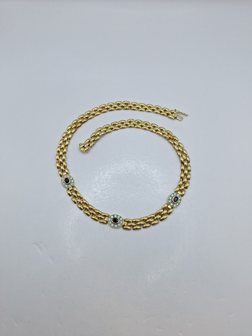Collana oro pietre