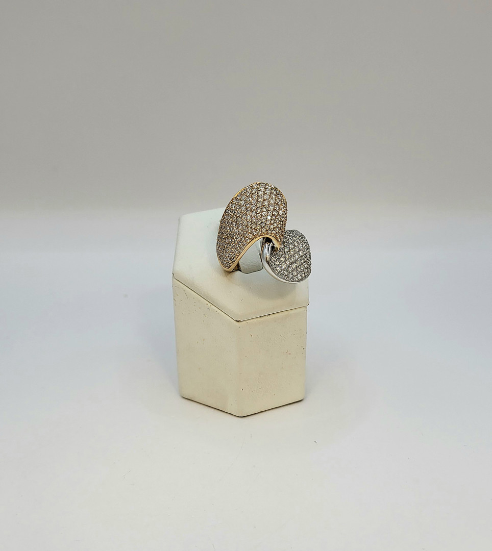 Anello oro diamantini