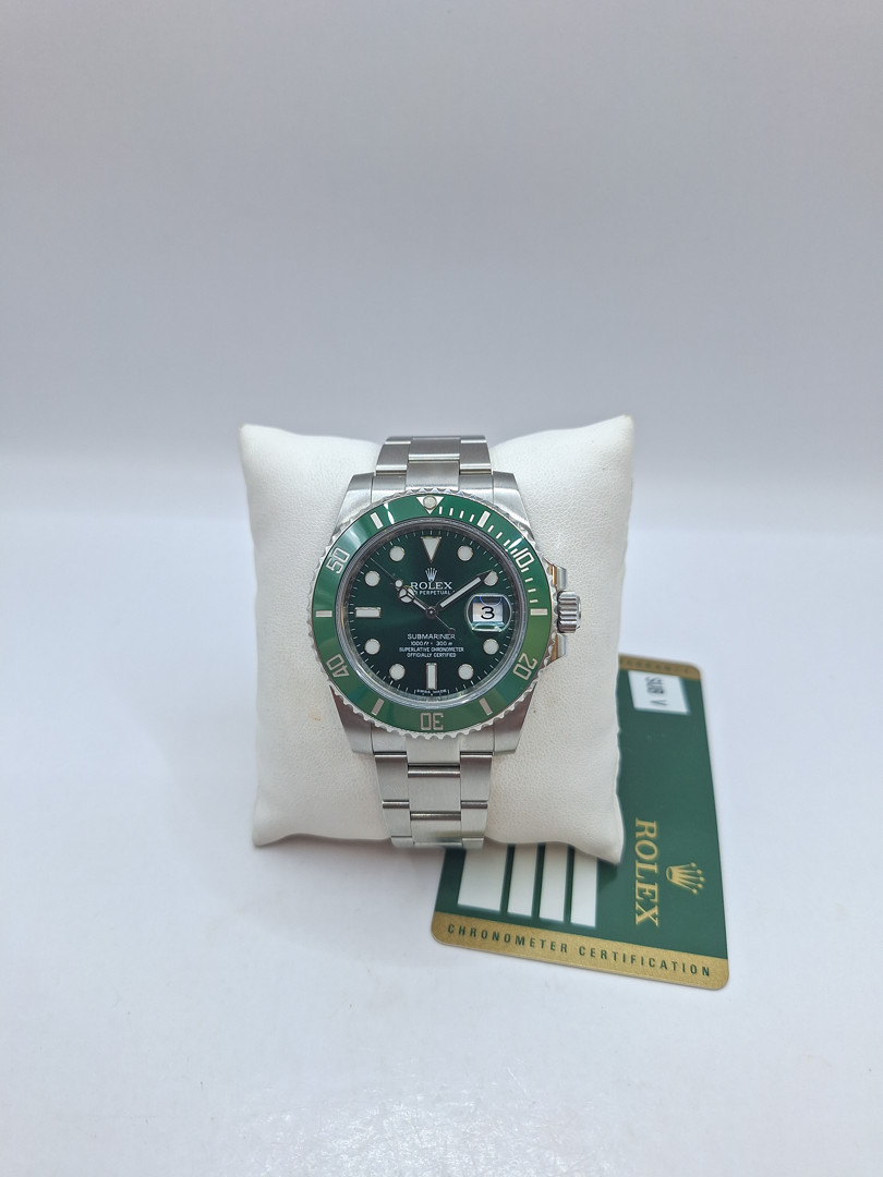 Orologio acciaio ghiera ceramica Rolex Submariner garanzia a corredo