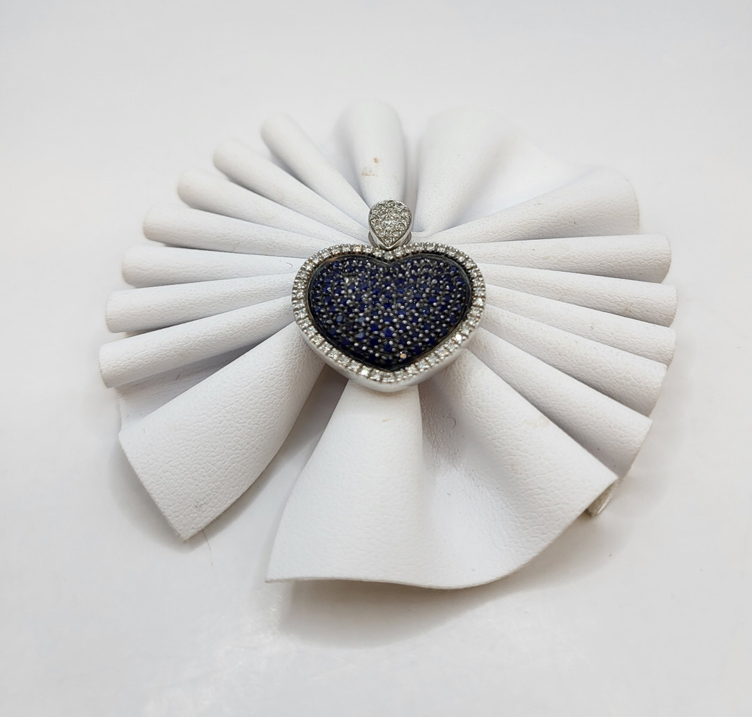 Ciondolo oro pietre diamantini