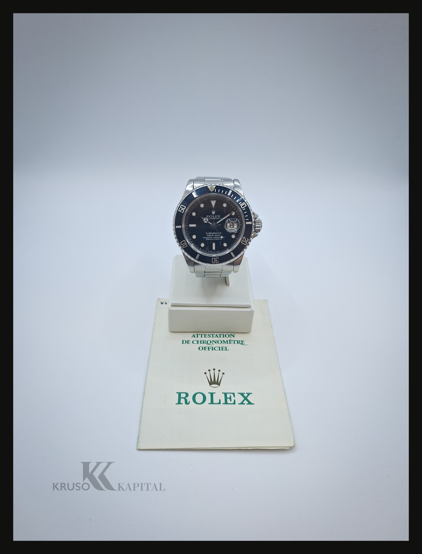 Bracciale con orologio acciaio Rolex Submariner garanzia a corredo