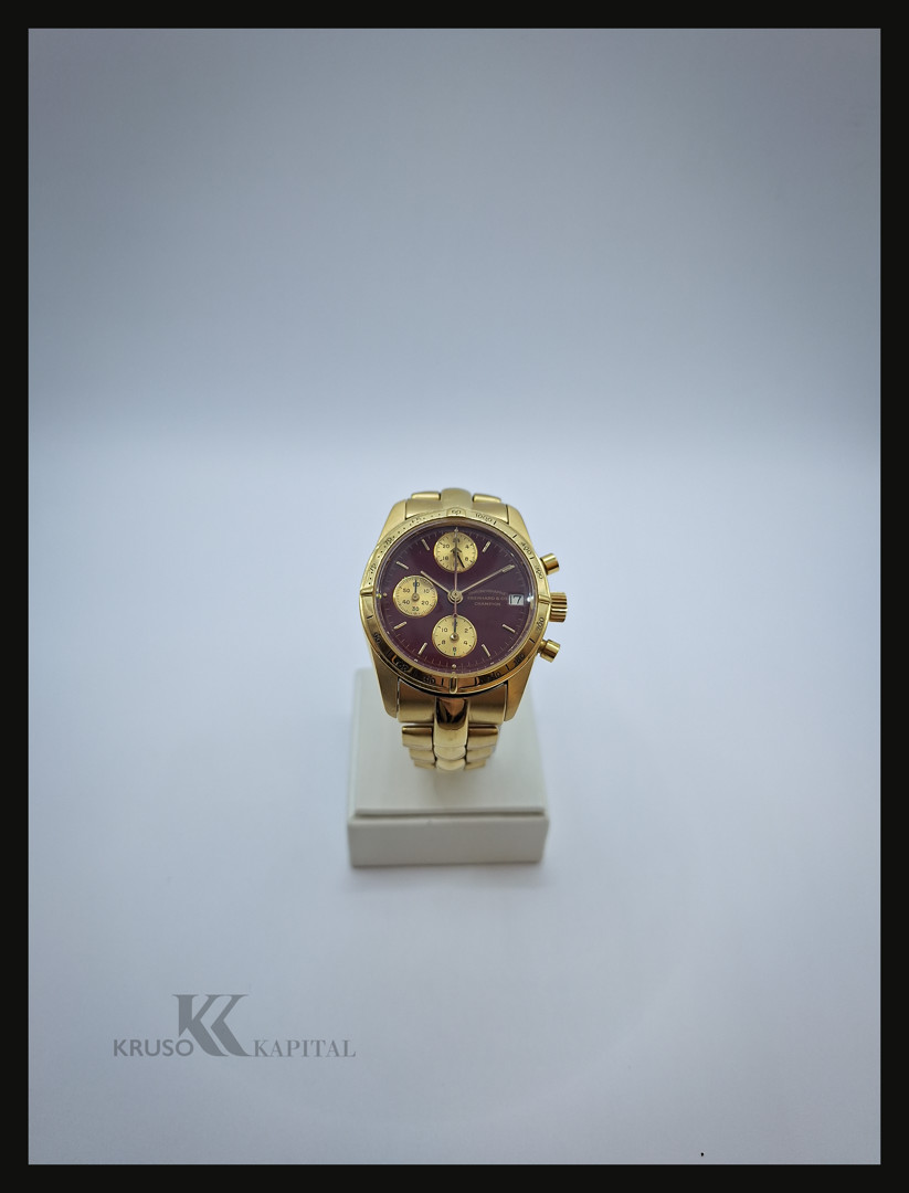 Cronografo con bracciale oro Eberhard