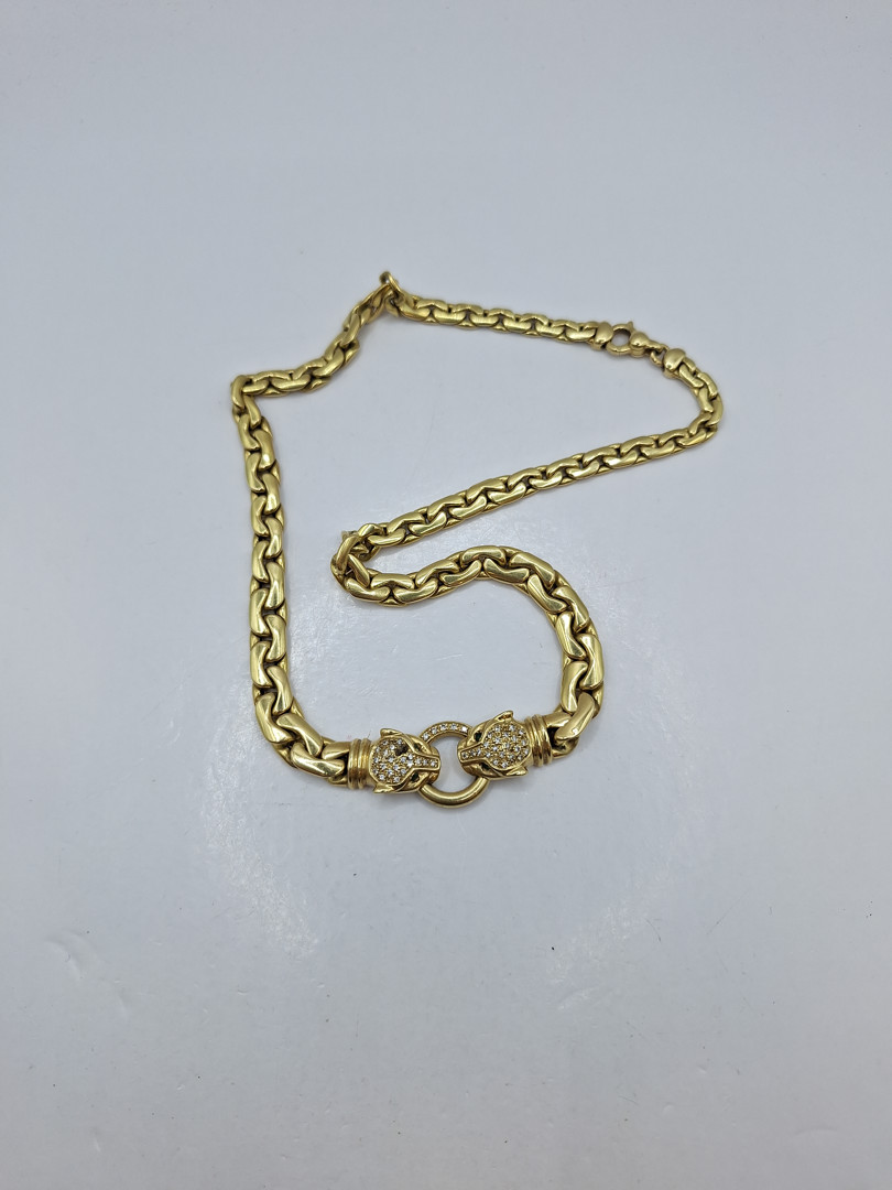 Collana oro pietre diamantini 