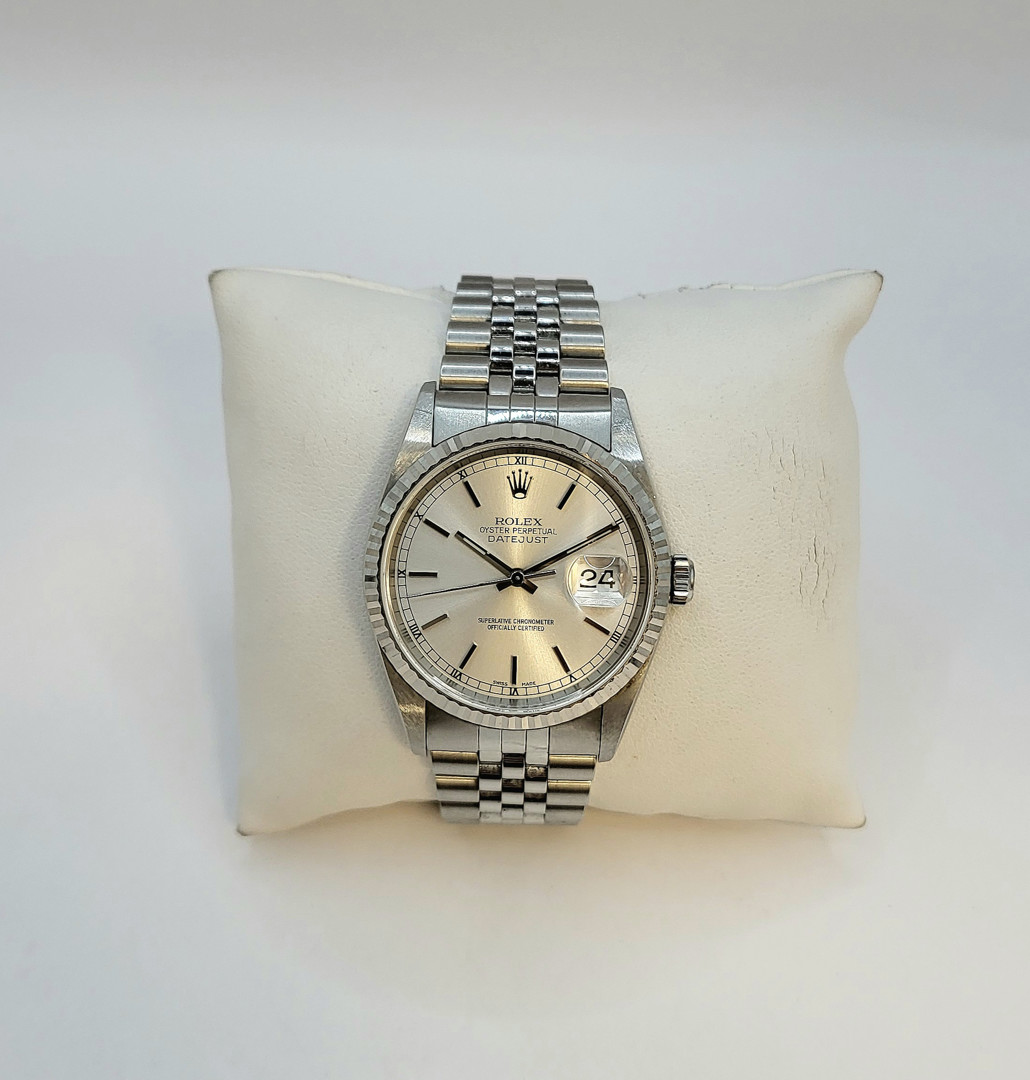 Orologio acciaio Rolex Datejust lunetta in oro