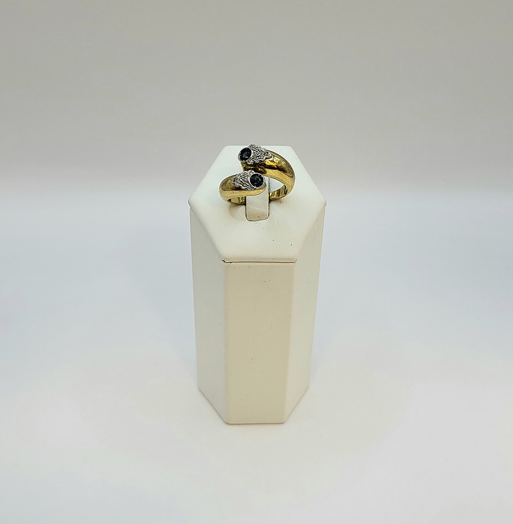 Anello oro pietre diamantini