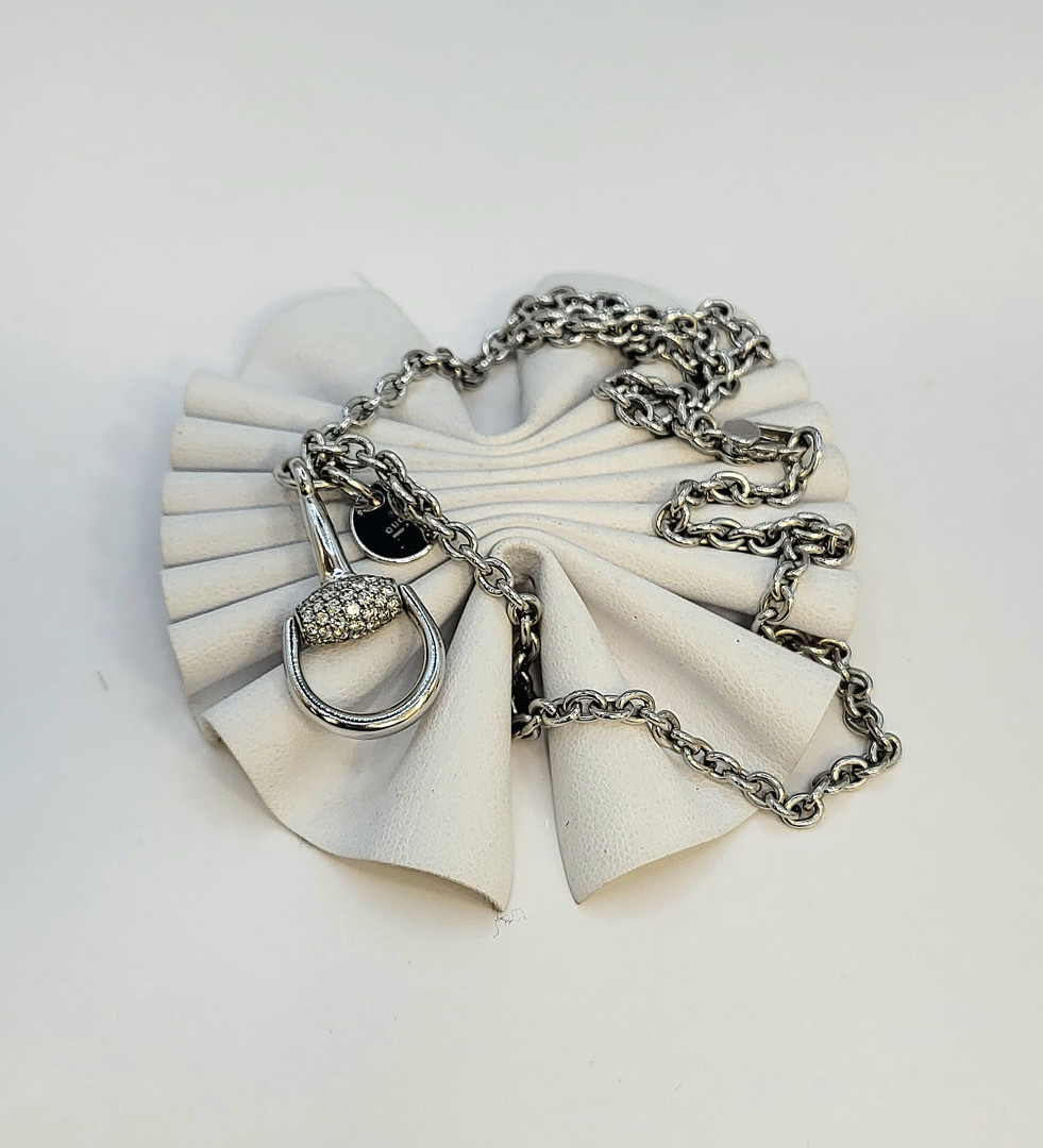 Collana a firma Gucci oro diamantini