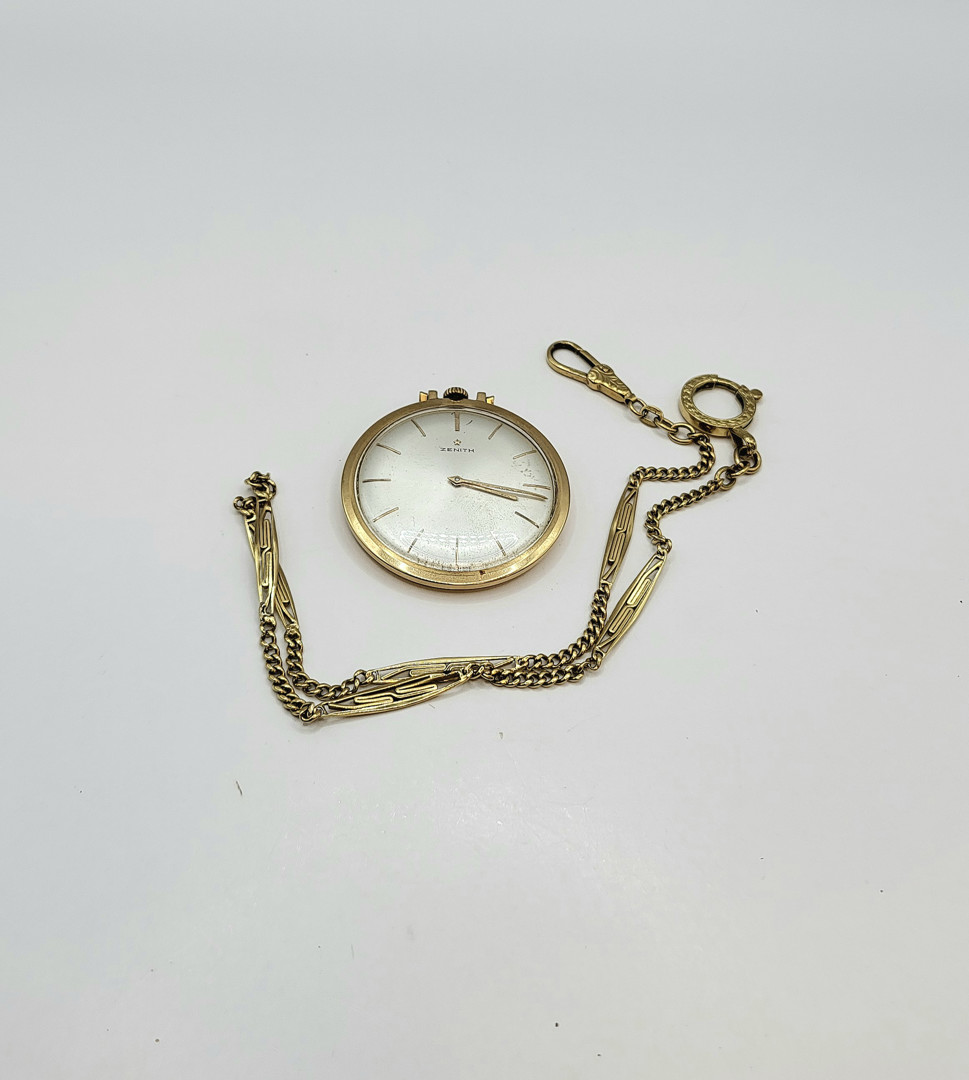 Orologio da tasca Zenith e catena oro