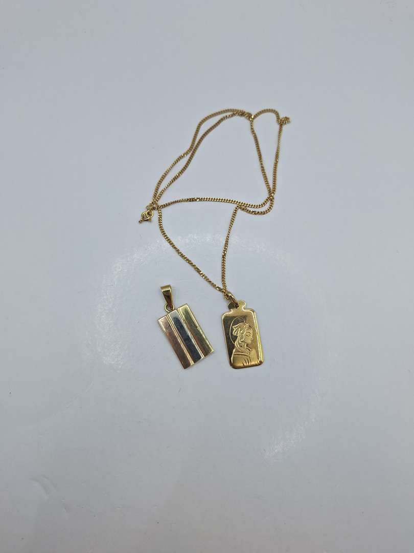 Collana e due ciondoli oro 