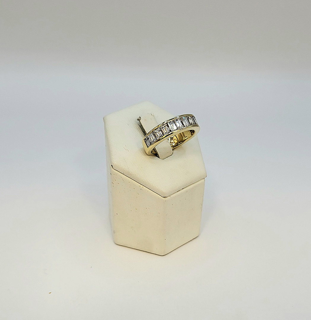 Anello oro diamanti tg baguette