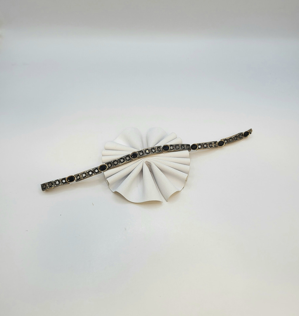 Bracciale oro argento pietre diamanti