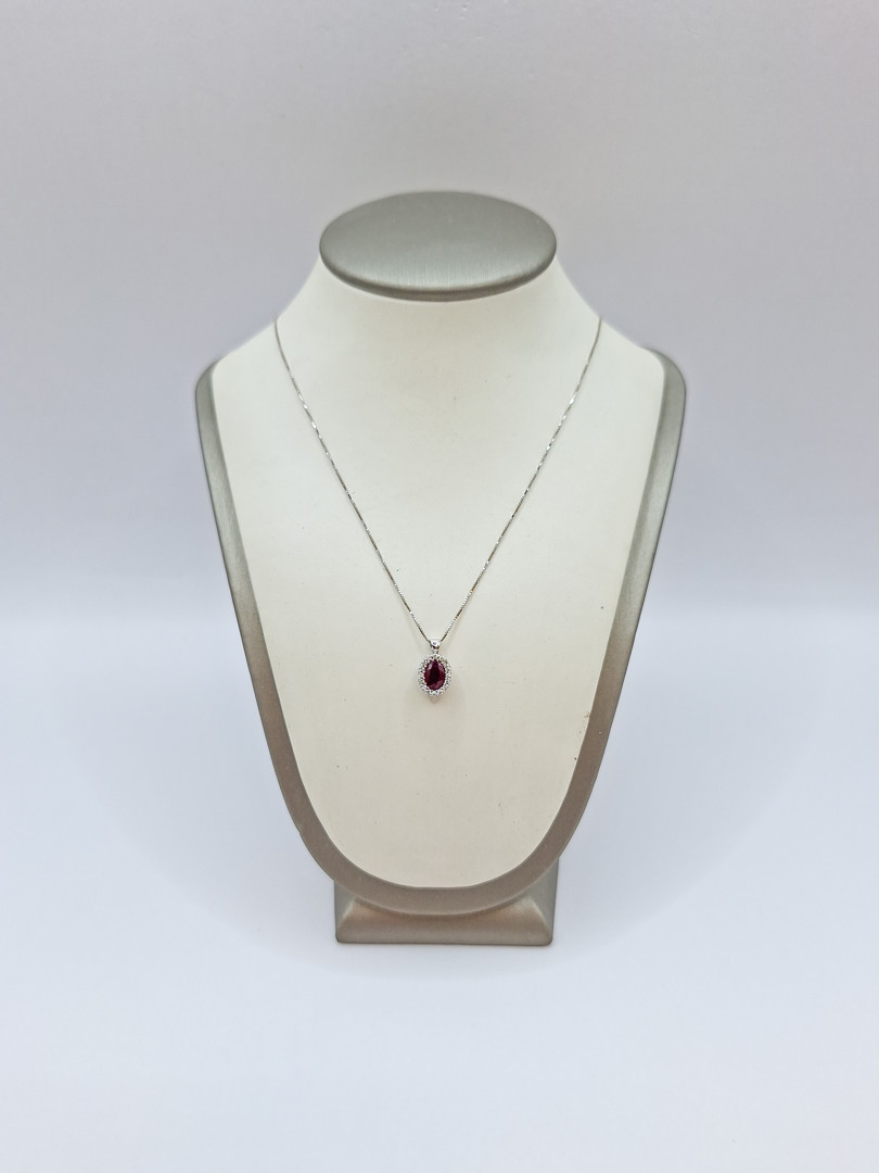 Collana ciondolo oro pietra diamantini