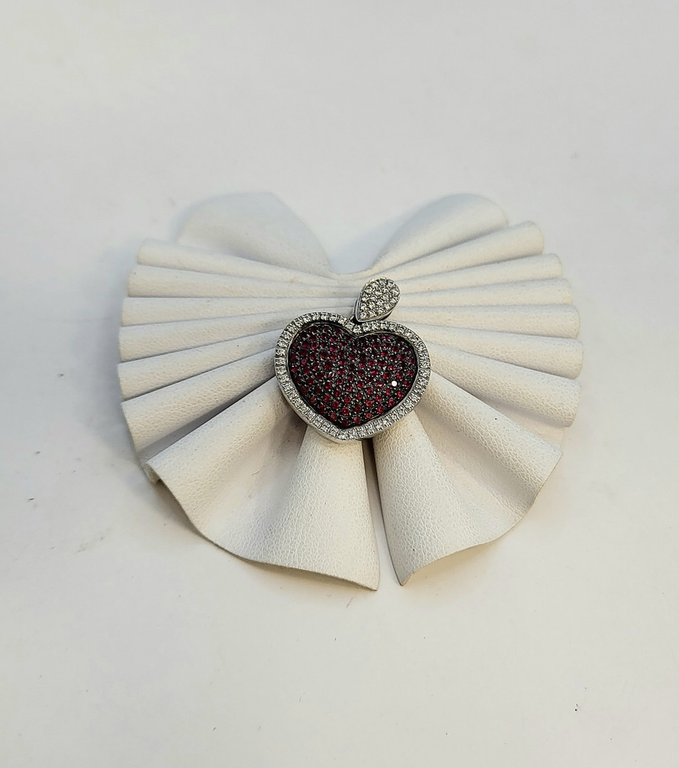 Ciondolo oro diamantini pietre 