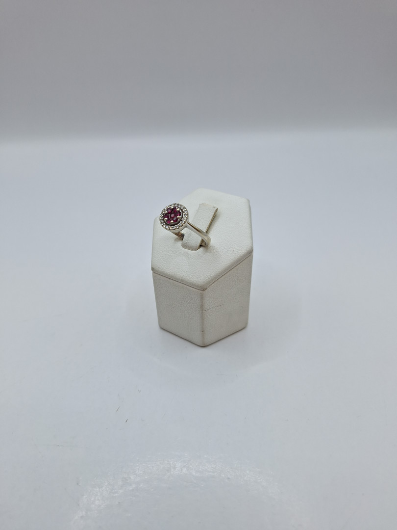 Anello oro pietre diamantini