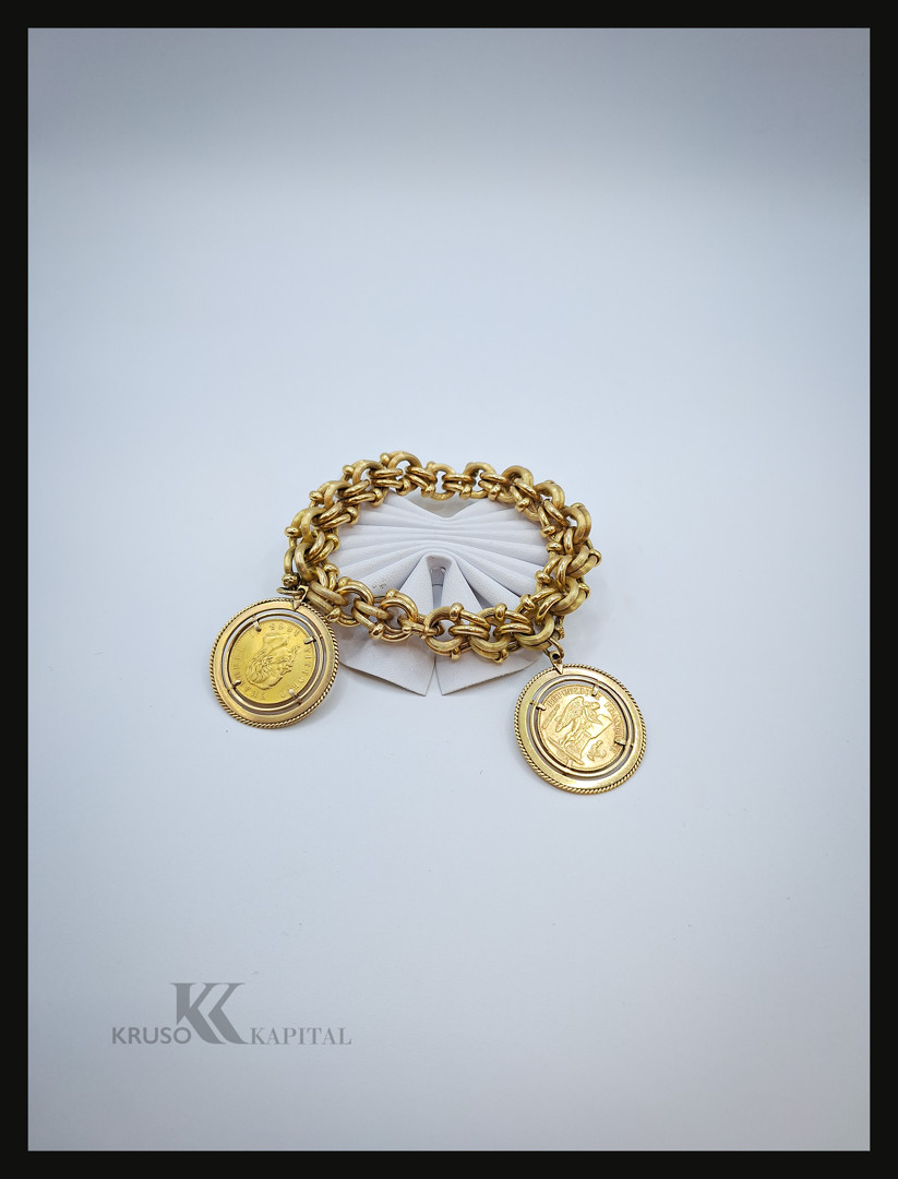 Bracciale oro con monete oro