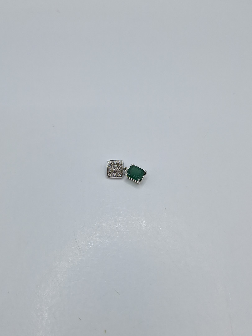 Ciondolo oro pietra diamantini 