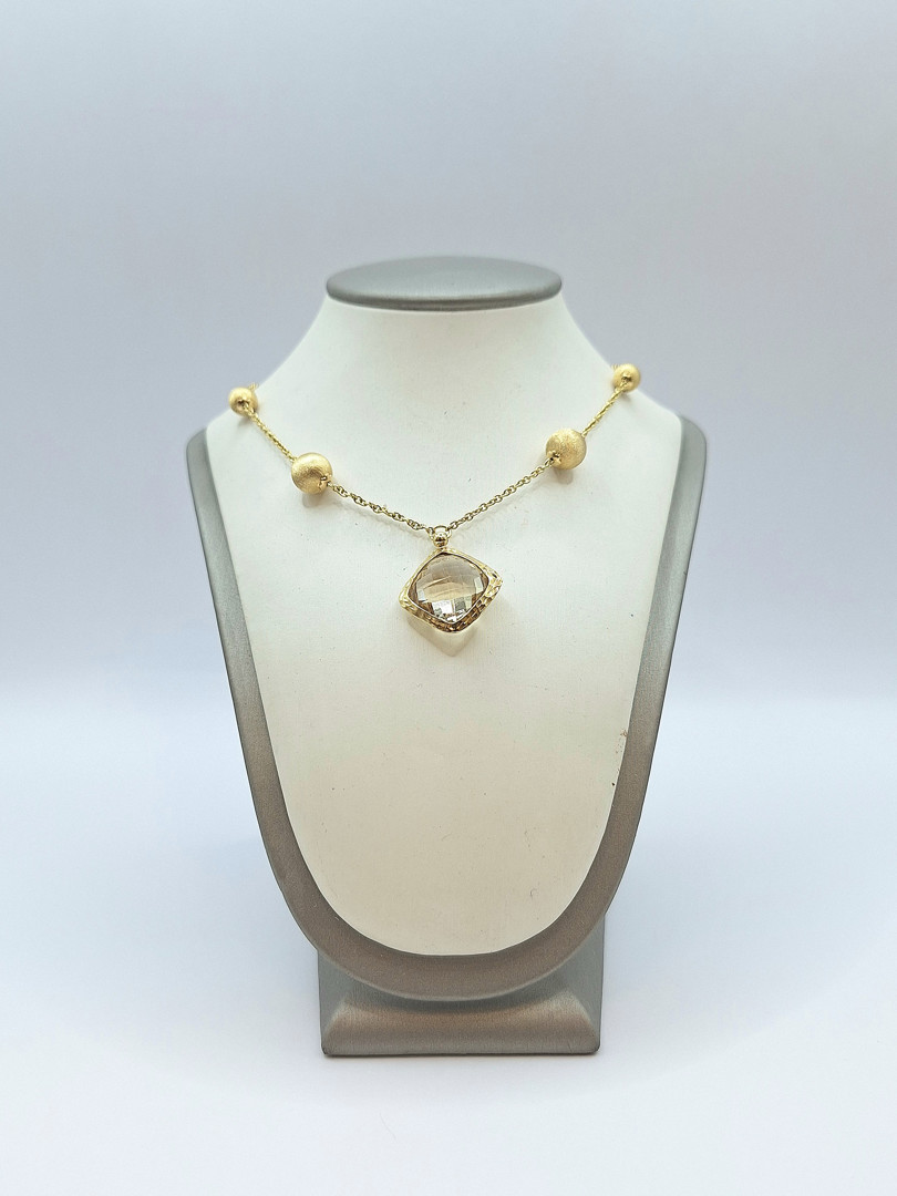 Collana oro pietra