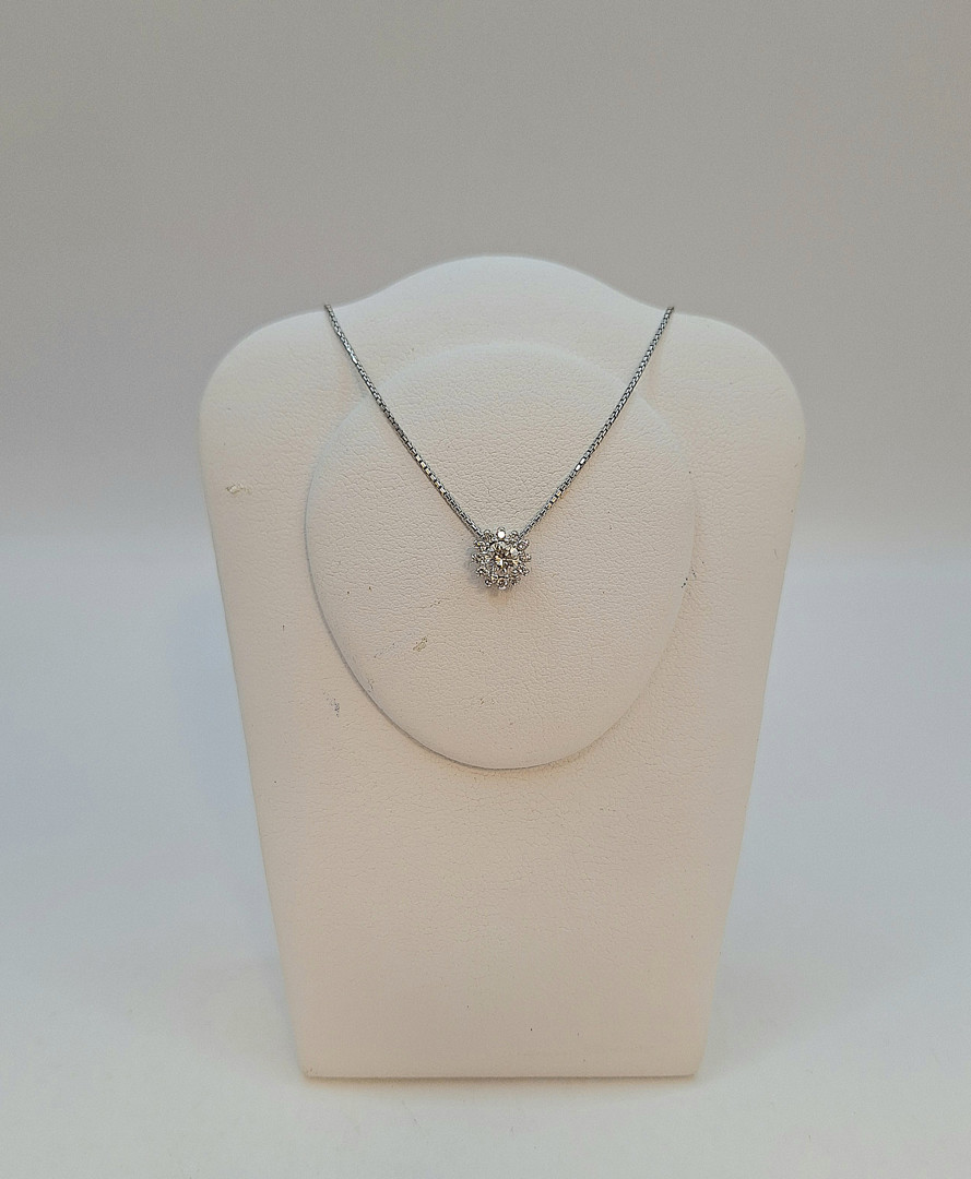 Catenina con ciondolo oro diamanti 