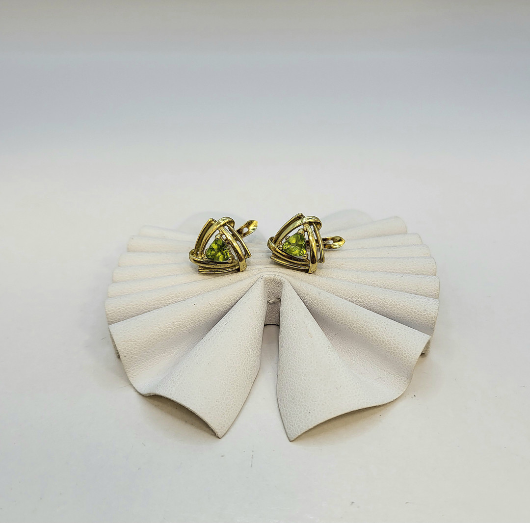 Un paio orecchini oro pietre 