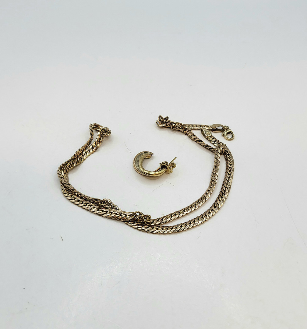 Collana orecchino oro